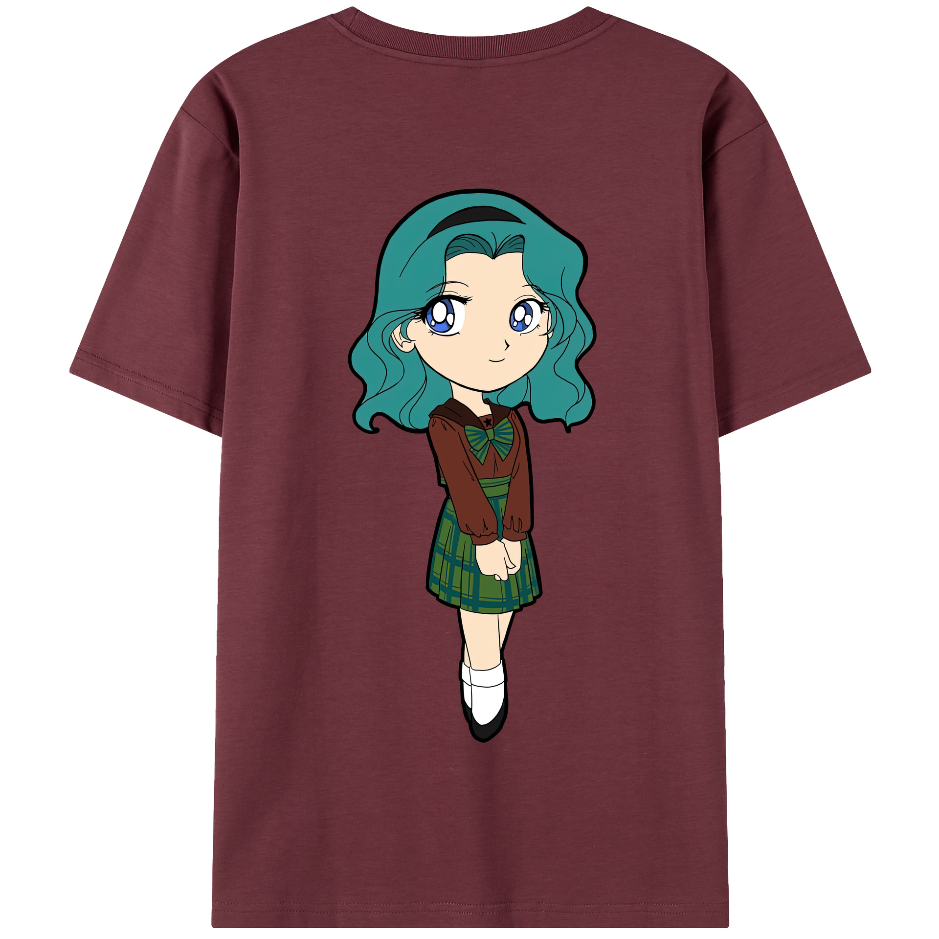 （画像用） 美少女戦士セーラームーン 海王 みちる（かいおう みちる） Sailor Moon Kaiou Michiru 綿100％半袖Tシャツ（背面プリント）